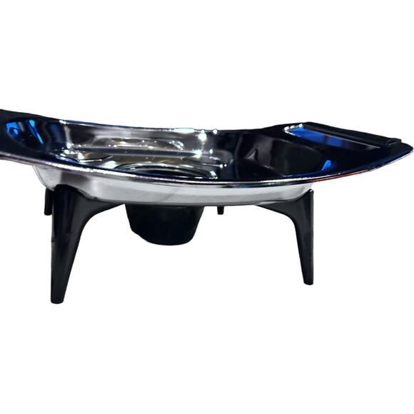 NEW! Vintage Corning Ware Royal Buffet Chrome with Black Casserole Warming Stand - Picture 2 of 8